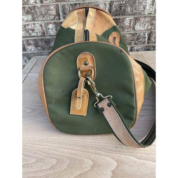 Vintage Leather Duffle Bag Weekender Carry On Bag Invicta EUC 1980s - Picture 4 of 15